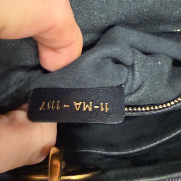 LADY DIOR DENIM ALL HAND STUDDED AND STITCHED with beautiful gold hardware SMALL - Picture 7 of 10